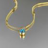 Round Eye Twisted Collarbone Choker Twisted Chain Pendant Chain Necklace Demon Eye Necklace  Gift