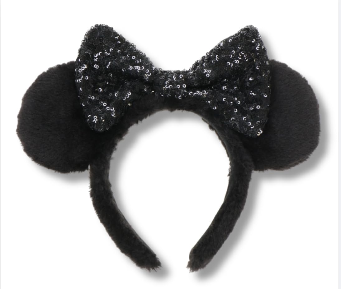 

Minnie Mouse Headband Black Faux Fur Disney Headband Disney Cap [Disney Resort Exclusive]