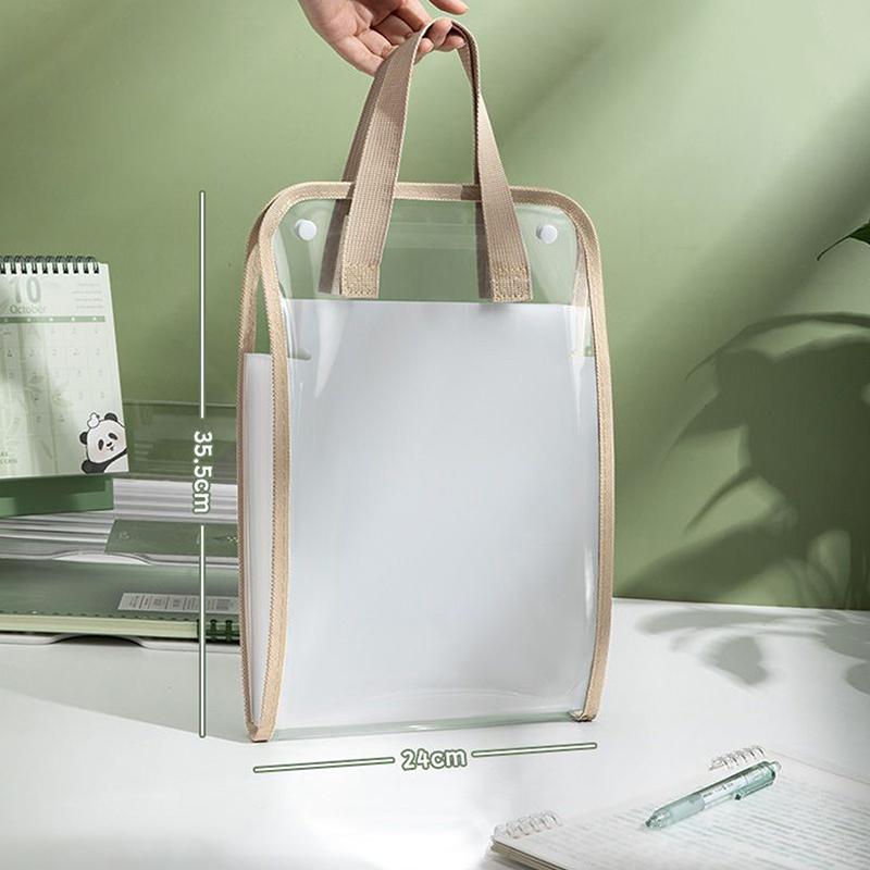 1 Портативная прозрачная водонепроницаемая сумка-тоут большой вместимости, расширяющийся карман для хранения файлов со встроенным органайзером