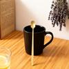 Gold Nordic Style Square Head Spoon: Simple, Luxurious Oatmeal & Cereal Spoon for Hotels & Restaurants.
