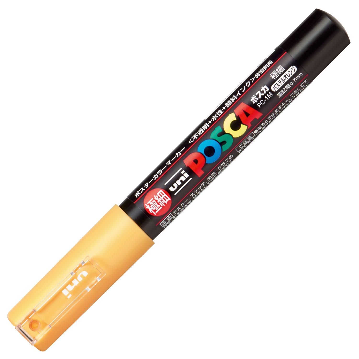 Mitsubishi Pencil Uni Posca Маркеры Extra Fine Пастельные Набор из 10 Штук На Водной Основе, Наконечник, Оранжевый, PC1MP.4,