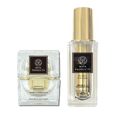 Sérum booster fermenté vieilli 30 ml Crème hydratante riche 30 g Coffret Placenta Produits Myfa