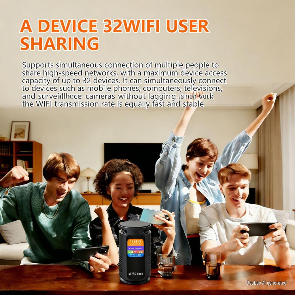 4G LTE WiFi6 SIM Card Router with TYPE-C for Office Use
