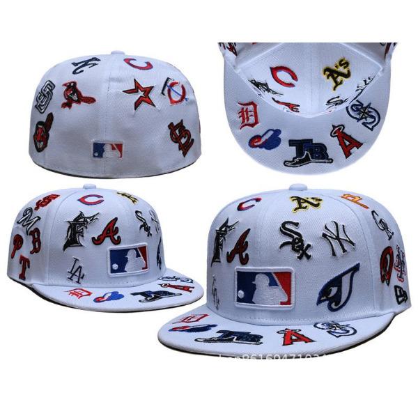 Nová baseballová čepice Vyšívaná týmová čepice Americká liga Basketbalová čepice Korejská Chao Hip Hop Kreslená s plochým okrajem