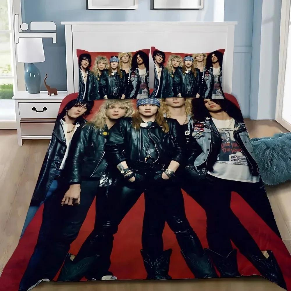 Exquisite Bedding Set Rock Band G-Guns N R-Roses Bedroom Decoration Duvet Cover Pillowcase Twin Full Queen Size Gift
