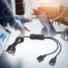 Double USB Output Charging Cord With Switcher For Home Office Use Flexible Lengths Fast Speed Power Supply