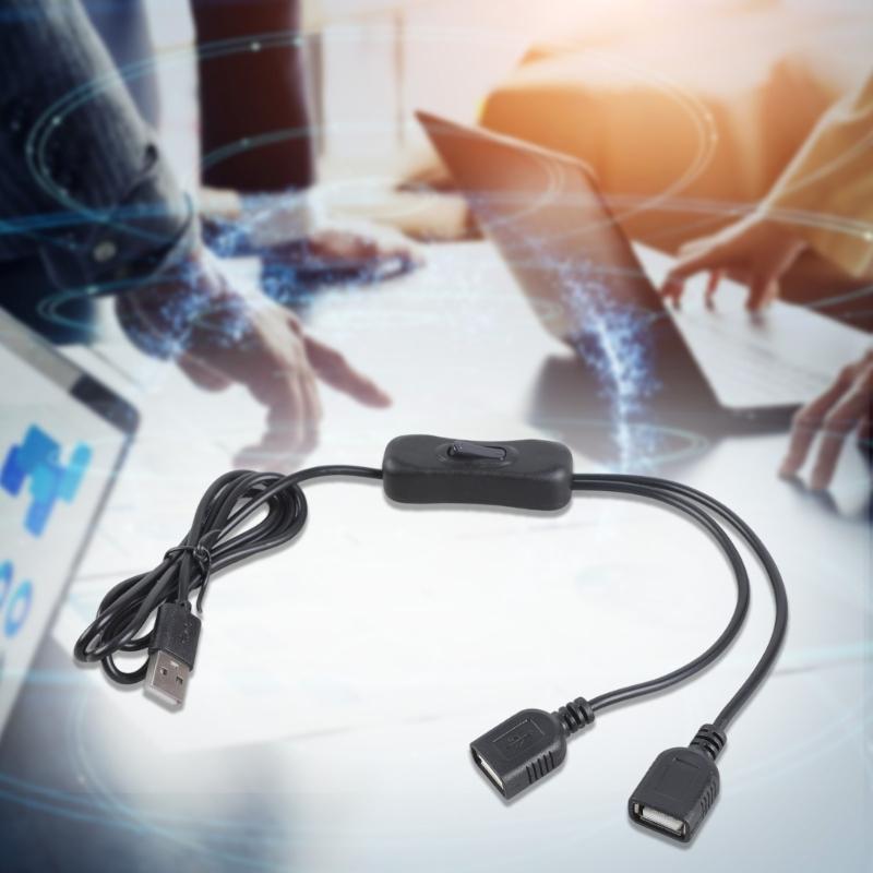 Double USB Output Charging Cord With Switcher For Home Office Use Flexible Lengths Fast Speed Power Supply
