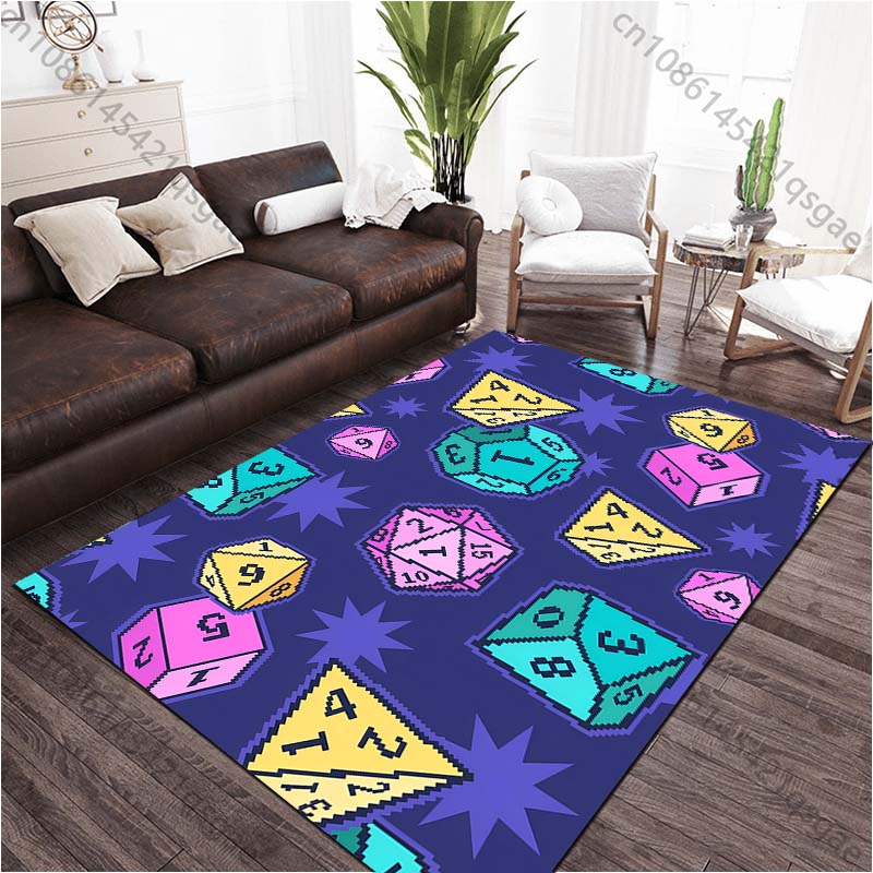 17 Stile Klassisches Spielwürfelmuster Teppich Teppiche Wohnzimmer Schlafzimmer Nachttisch Fußmatte Bereichsteppich Kinderzimmer Spielteppich Heimdekoration