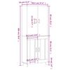 Highboard Concrete Grey 69.5 x 34 x 180 cm Engineered Wood