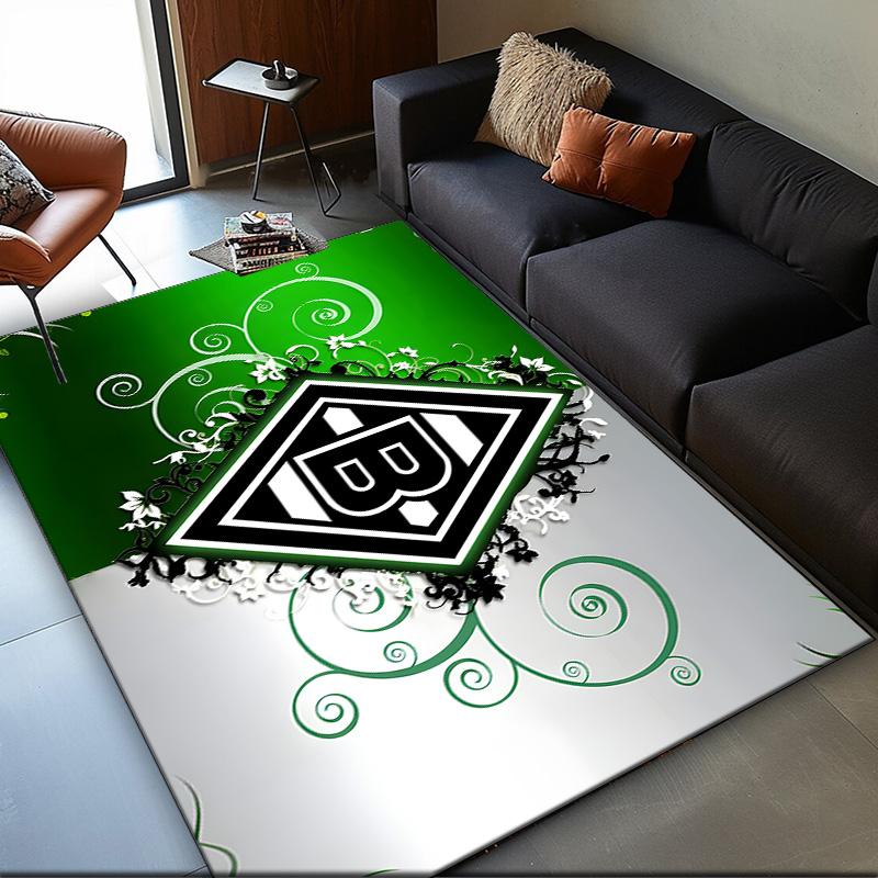 1PC rug Green And Silver Abstract Carpet, Chair Rug,Area Rug for Office Bedroom living rooms bedroom, Doormat decor Christmas fan gifts