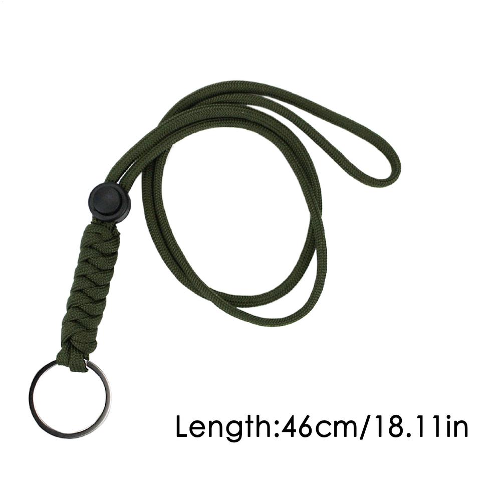 

Braided Keychain Lanyard Heavy Duty Neck Lanyards Strap Adjustable Length Braided Lanyard For ID Badge For Hiking Riding армія зелений колір
