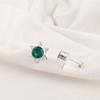 Green Emerald Gemstone Earrings Jewelry, Handmade Beautiful Star Stud Silver Earrings, 925 Sterling Silver Jewelry For Wedding Gift