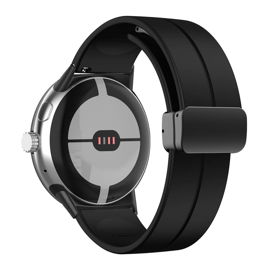 NEW Silicone Strap for Google Pixel Watch 3 45mm Band for Google Pixel Watch 1 2 3 41mm Magnetic Wristband Bracelet Accessories