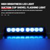 8LED Universal Car Strobe Light Vehicle Windshield Flashing Warning Signal Lamp Red Blue Emergency Lights Accessories 12V