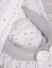 Doll's Pram - Moses Basket for Dolls with Canopy - Gray