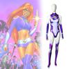 Titans Starfire Teen Cosplay Jumpsuit Superhero Adult Kids Costumes Halloween