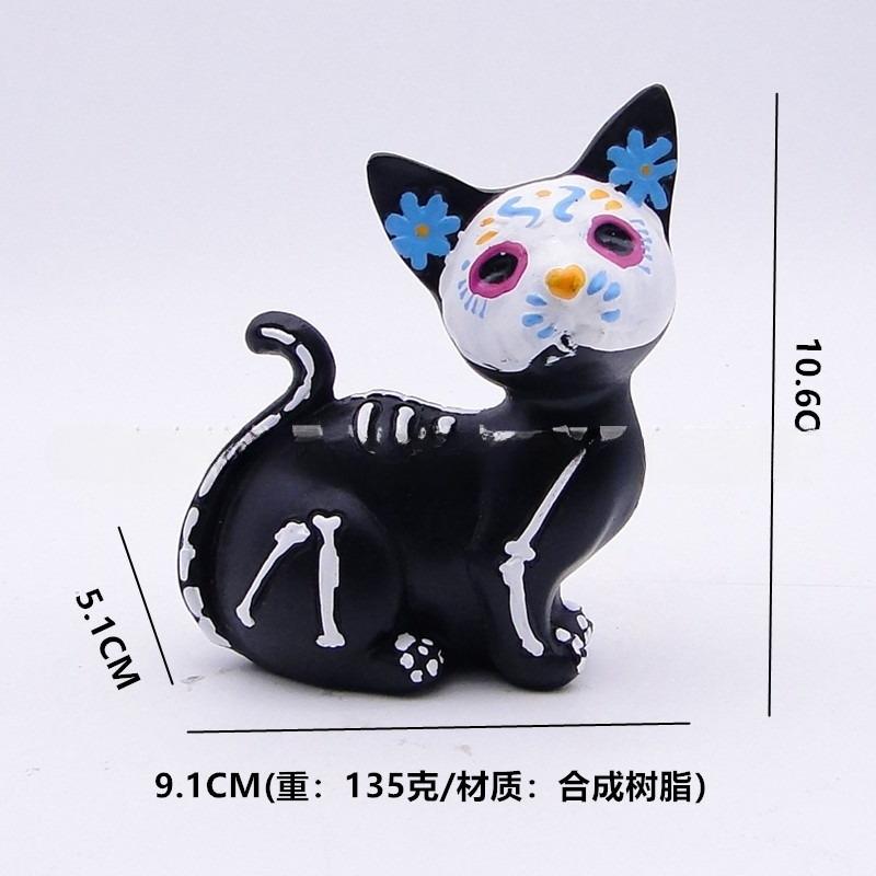 

Хэллоуин Ремесленные изделия из смолы Милые фигурки кошек и собак для декора Дня мертвых Домашний декор для вечеринки Подарок Настольное украшение Декоративные принадлежности