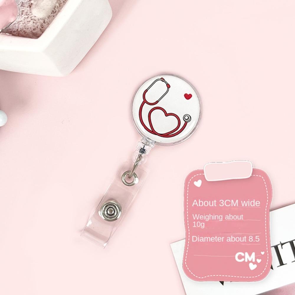 ID Card Accessories Nurse Retractable Badge Reel Cute Retractable Badge Reel  Office Worker