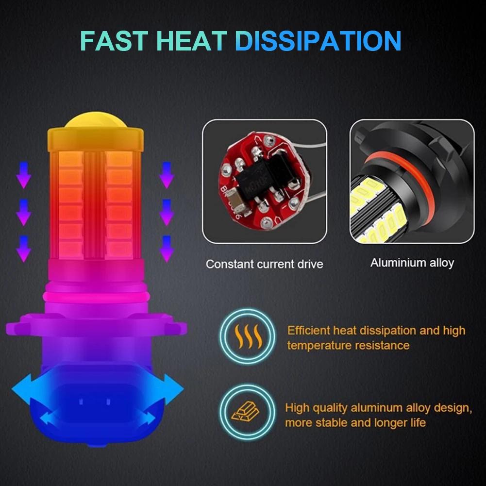 H11 H8 H4 H7 LED Auto Nebelscheinwerfer Lampen Fahrlicht P13W H1 9005 9006 600Lm 6000K Weiß Auto Nebellampe DC 12V 24V Plug and Play