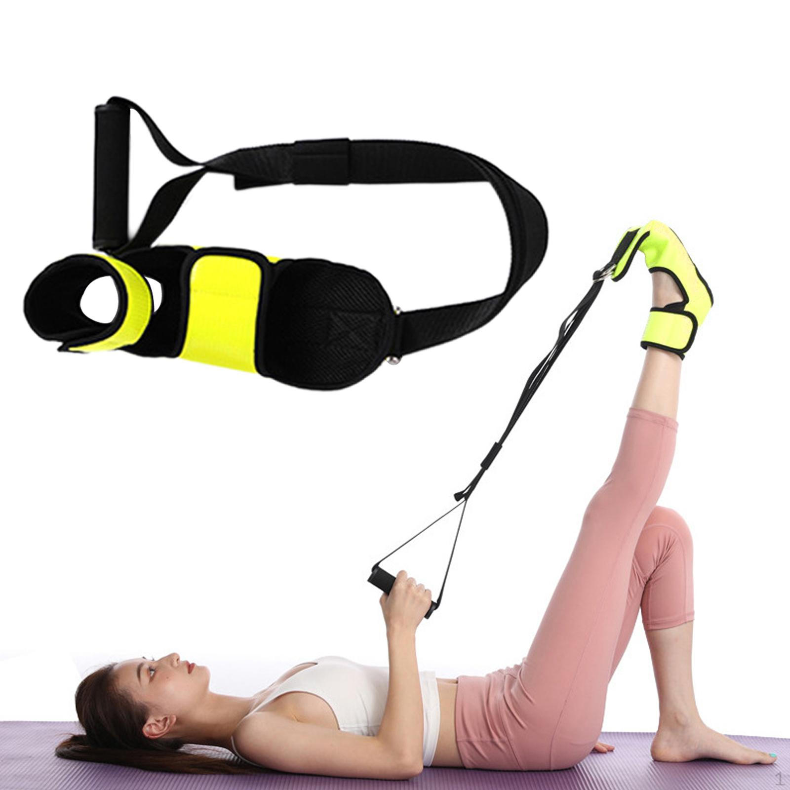 and Leg Stretcher Strap, Stretch for Hamstring Brace Yoga Ligament Straps Band Belt Stretching Yellow