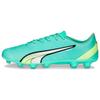 Ultra Pro Round Toe Comfortable AG HG Artificial Turf Fabric Soccer Shoes Men Soccer Shoes Green White 107241-03