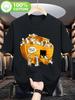 Noahs Ark Cat TShirt 100 Cotton Harajuku Streetwear with Noahs Ark Cats Print Soft Breathable Round Neck Short Sleeve