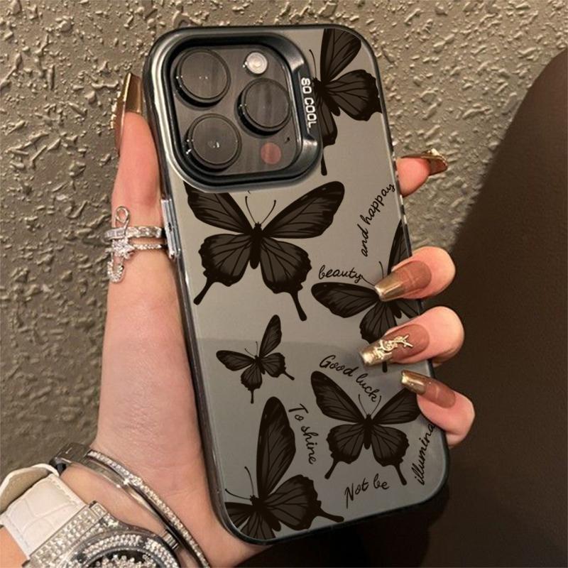 Case For  Redmi Note 13 12 11 10 Pro Plus 12S 11S Redmi 12 13C 4G K70U Protect Cover Silvery IMD Fashion Butterfly Fundas