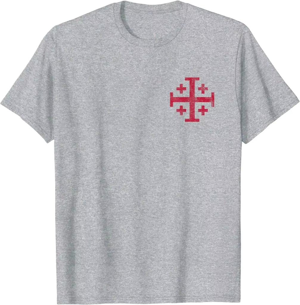 2025 Knight's Templar Jerusalem Cross Kingdom of Jerusalem Men T-Shirt Short Sleeve Casual 100% Cotton O-Neck Summer TShirt