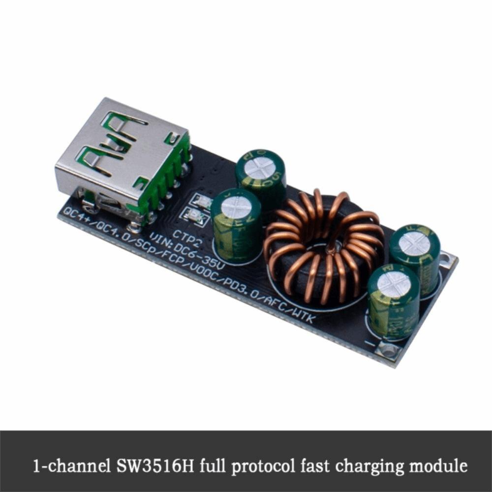 1 2 4 Way USB Type-C Quick Charge Adapter Step Down Buck Boost Module Mobile Phone Charging