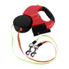 With Lights Dual Retractable Rotation Rope Reflective Dogs Auto Retractable Belt  Walking