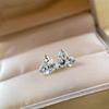 Fashion Exquisite Shining Mini Heart-shaped Zircon Stud Earrings for Women Stainless Steel Piercing Jewelry Accessories Gifts