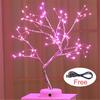 LED Night Light Mini Christmas Tree Copper Wire Garland Lamp For Kids Home Bedroom Decoration Decor Fairy Light USB powered