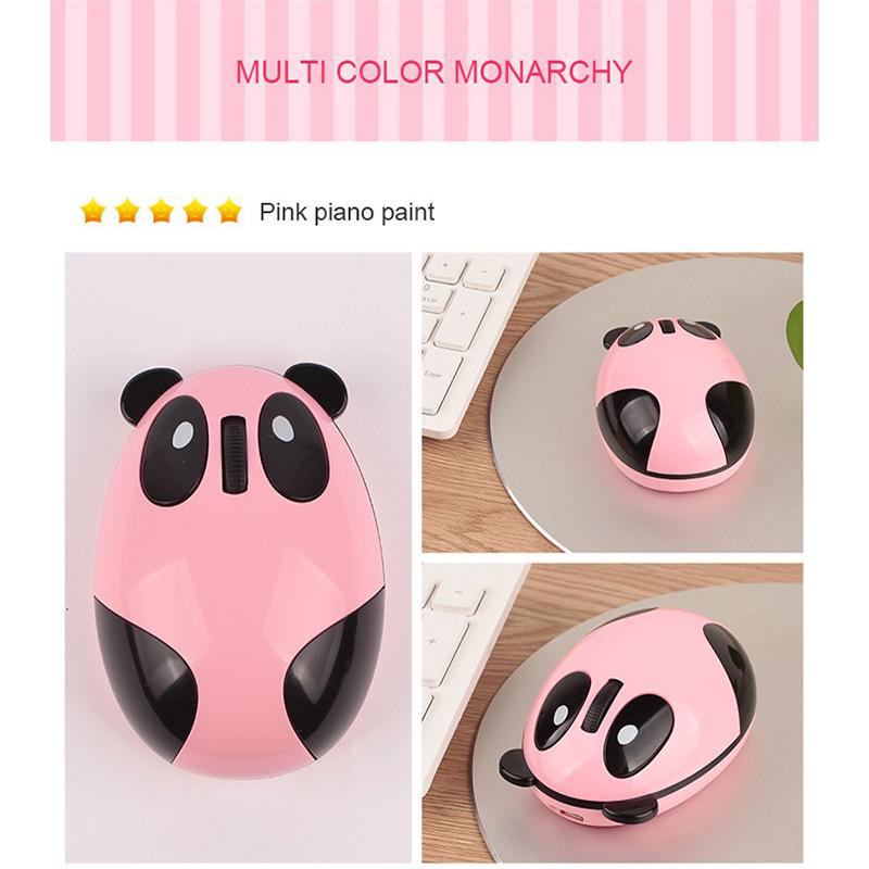 VAORLO Bluetooth Wireless Mouse Computer Optical Mouse Cute Cartoon Panda 1200DPI Mause Gaming Mice