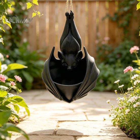 Vetplanten Pot voor Planten 3D Geprint Hangende Vleermuis Plantenbak, Vormgegeven Bloempot, Creatieve Halloween Bloempot Bloempotten, Gotische Houder Binnen Buiten