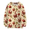 Ladies' Fashionable And Casual Christmas Cute Printed Round Neck Long Sleeved Knitted Yarn