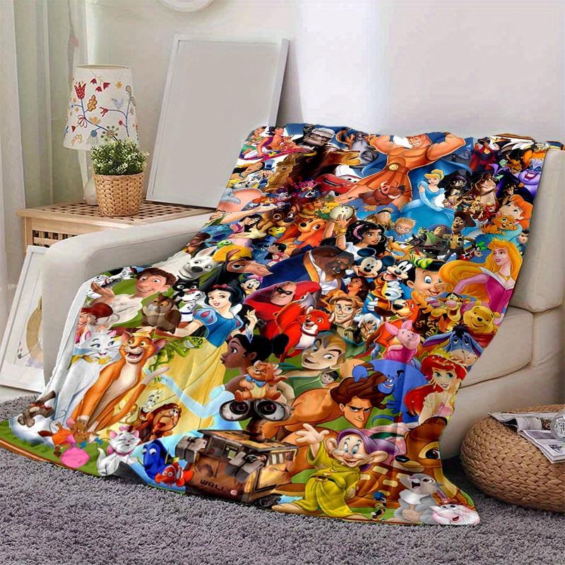 1 ks, Postavičky z Disneyho (5) Útulná flanelová deka, perfektní dárek do ložnice, obývacího pokoje, na cestování, kempování, do auta