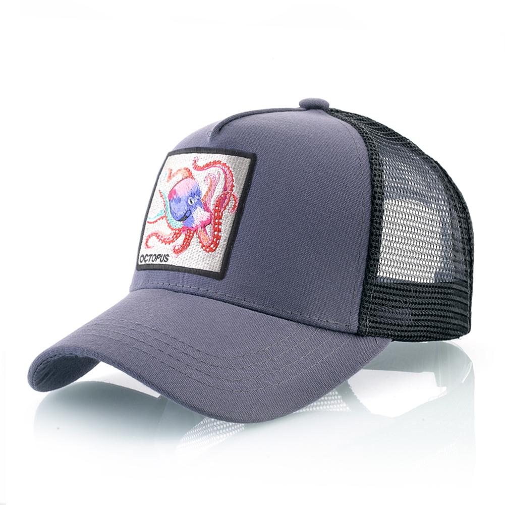 Erkekler ve Kadınlar İçin Ahtapot Yamalı Unisex Beyzbol Şapkası Dört Mevsim Snapback Kamyoncu Şapkaları Açık Hava Nefes Alabilir Rahat Spor Şapkası