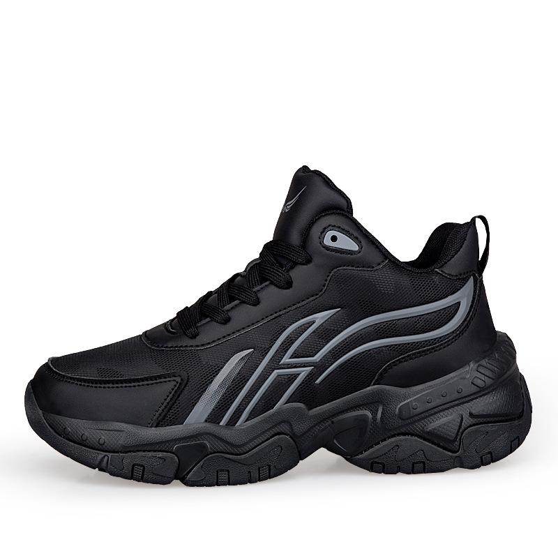 Teen leather fashion dad shoes men's lightweight breathable sports casual shoes spring and autumn new outdoor running shoes