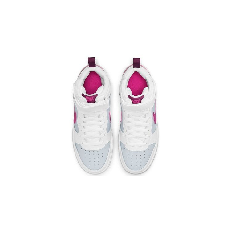 Nike Court Borough Mid 2 Kids White Pink Shoes CD7782-006