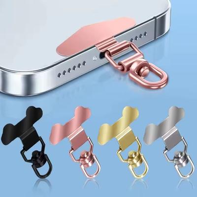 Obrotowy o 360° Klips do smyczy na telefon Łatka Ultra cienka Stal nierdzewna Smycz do zawieszenia etui na telefon Pasek zapobiegający zgubieniu Stała uszczelka