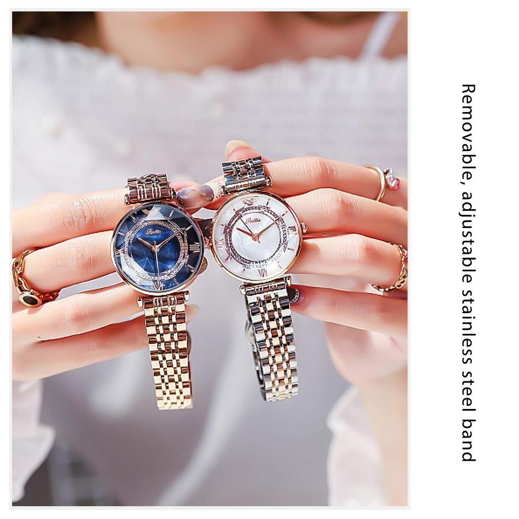 RORIOS Stylish and Popular Quartz Stainless Steel Analog Watch for Perfect for and Blue D Women's Watch, Cute, Watch, Women, School, Work, Dates,