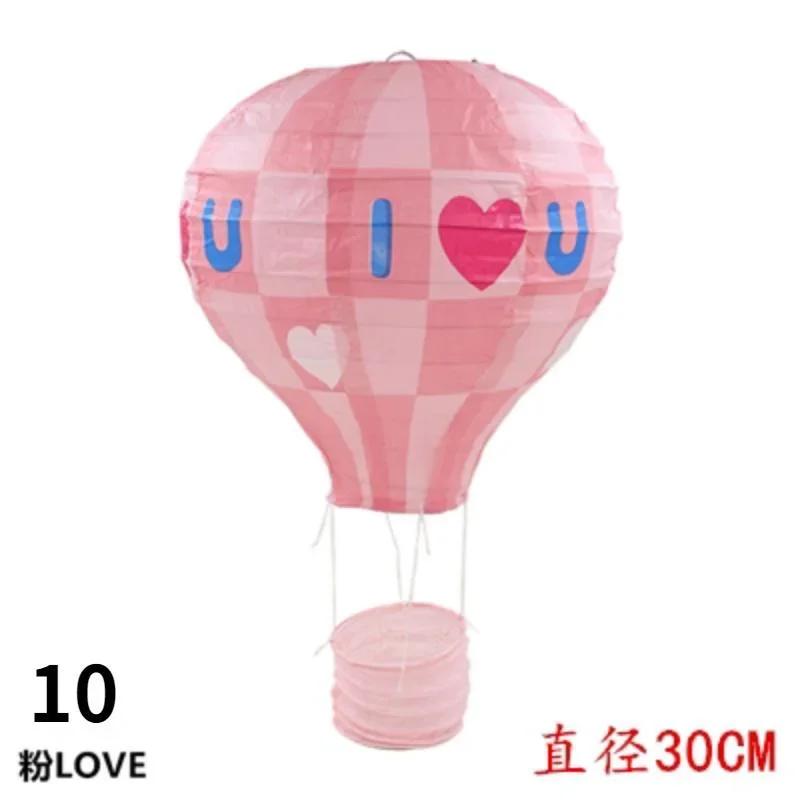 1PC Santa Claus Elk Hot Air Balloon 12 Inch Paper Lantern Lampshade DIY Crafts Ceiling Hanging Xmas Decorations Party Supplies