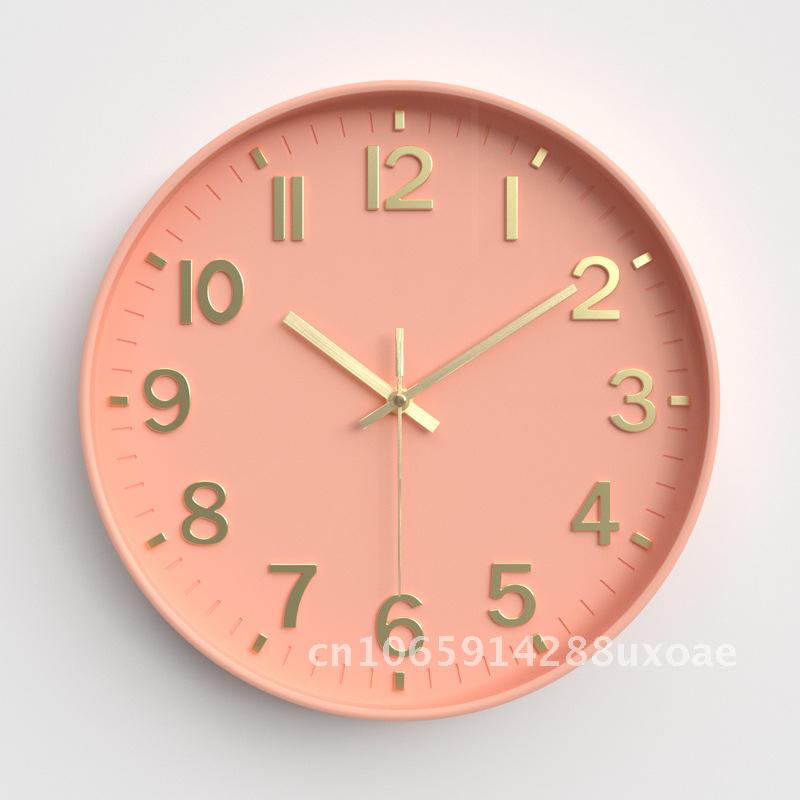 Woonkamerklok, moderne minimalistische huisklok, stille wandklok voor slaapkamer, ronde kwartsklok 30cm