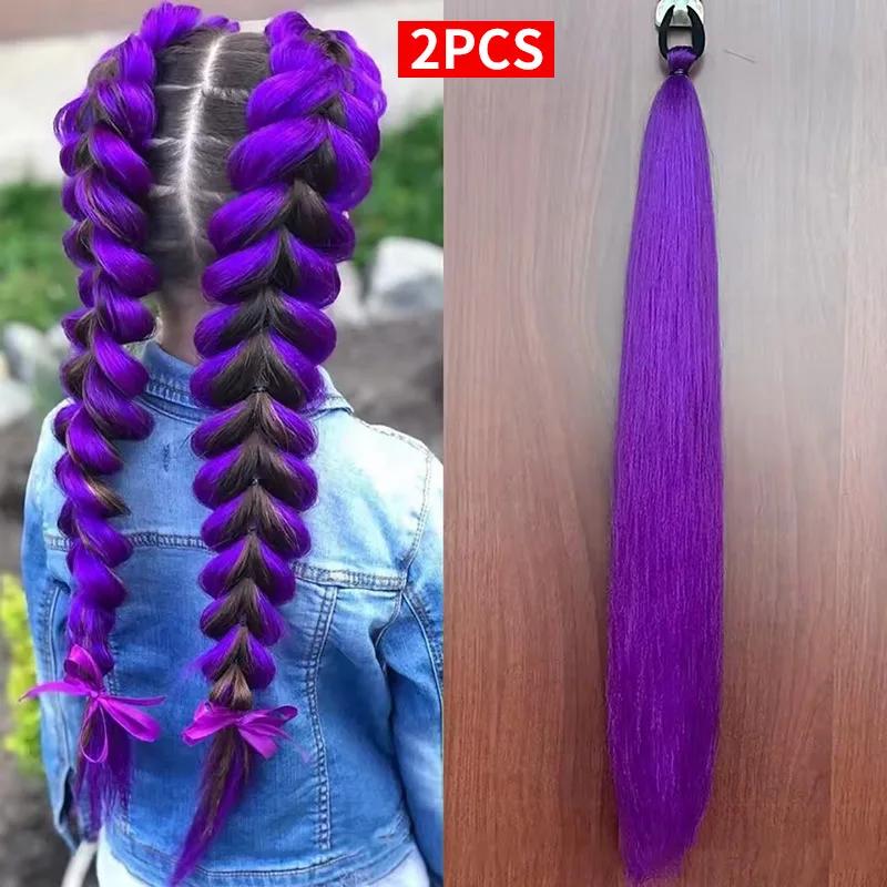 Nová party syntetická pletací vlasová příčesek dlouhý rovný DIY zapletený culík dámské vlasové doplňky pro pódiovou párty