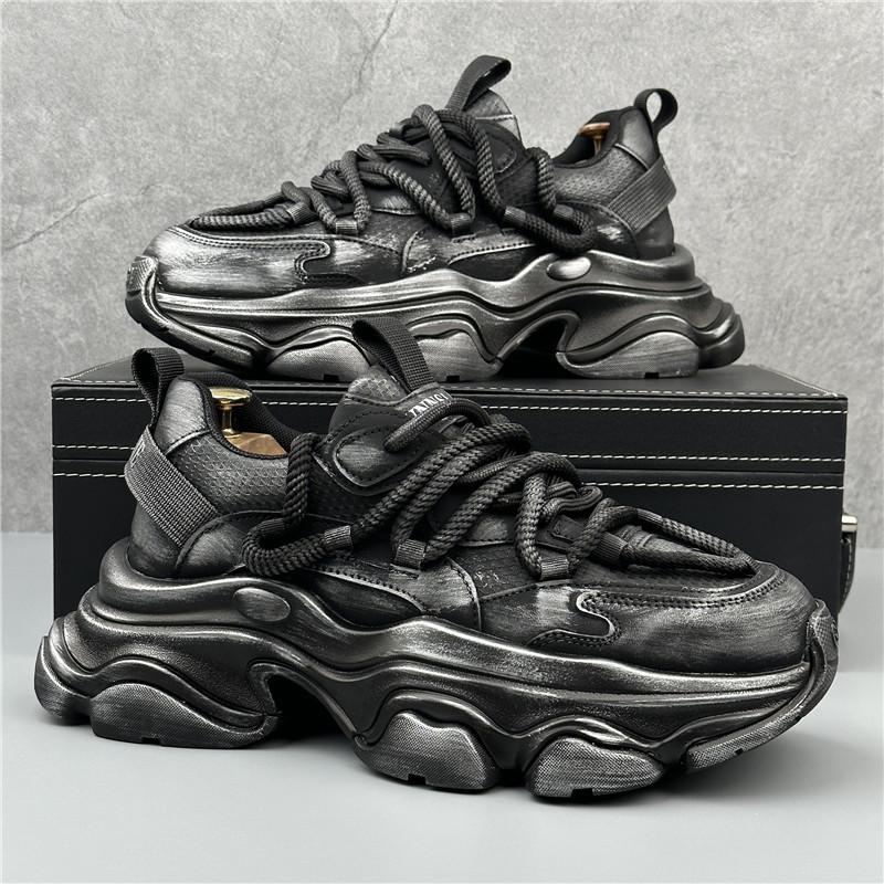 

Модные зеленые повседневные кроссовки мужские удобные дышащие мужские кроссовки на толстой платформе дизайнерская спортивная обувь мужская уличная обувь 38 чёрный