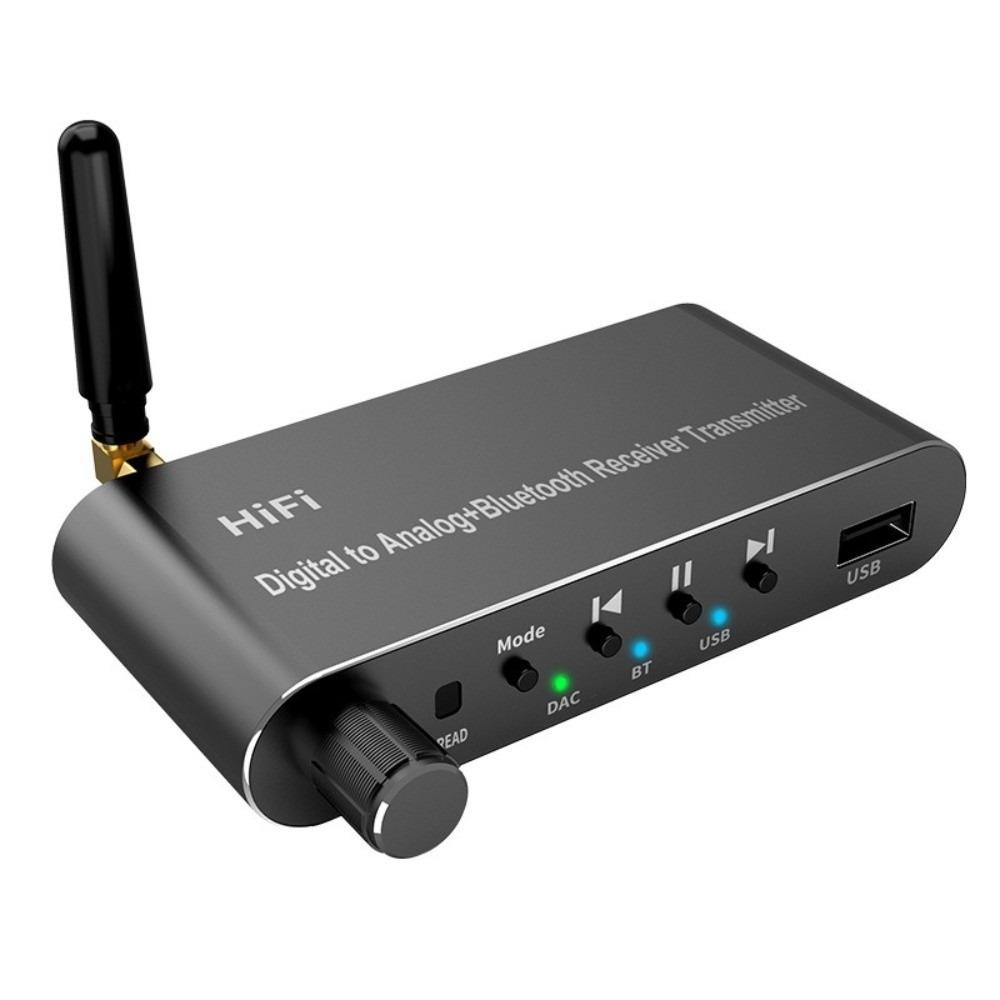4 in 1 Digital to Analog Audio Converter with Bluetooth 5.1 Receiver with Remote Digital Optical to 3.5 mm Aluminium Alloy
