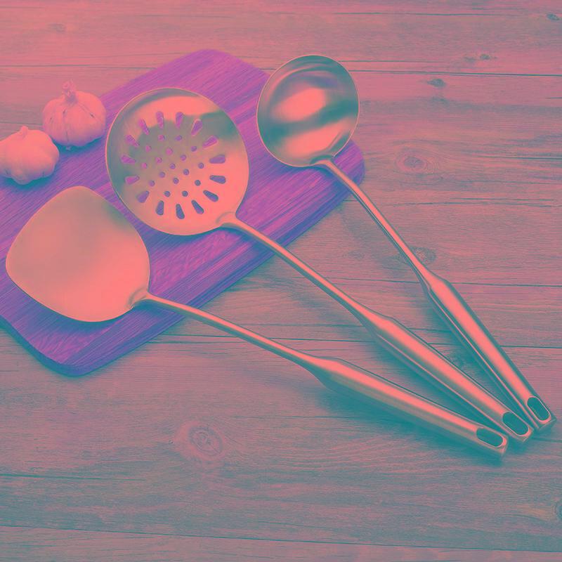 Ruhan 304 Stainless Steel Hollow Insulated Spatula