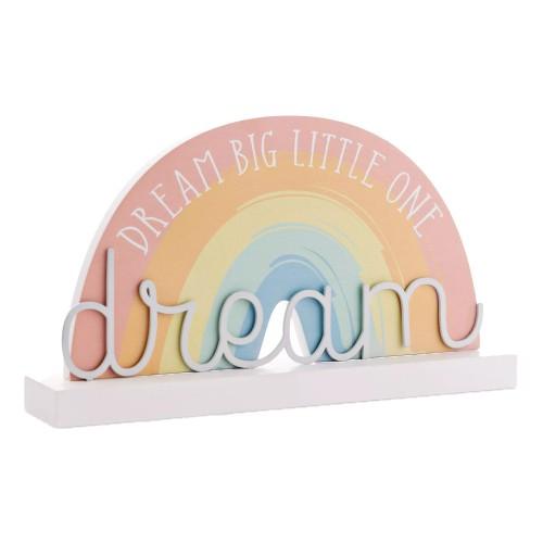 Celebrations Petit Cheri Dream Big Little One Rainbow Plaque