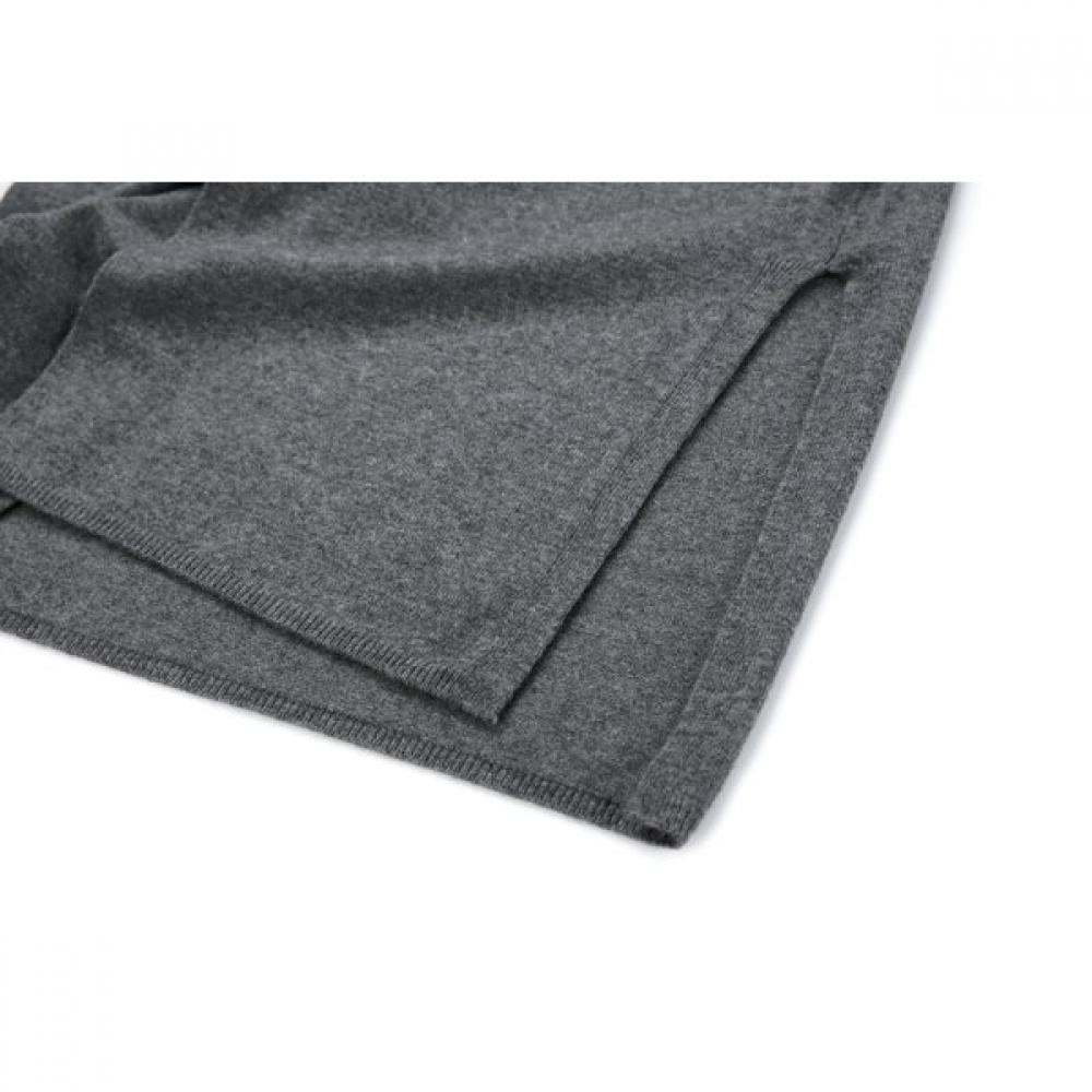 Furina Olive Cashmere Wool Long Vest
