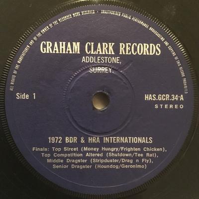 7inch Record NO ARTIST - 1972 BDR & HRA Internationals HASGCR34 Graham Clark Re UK Comedy & Spoken Word Used
